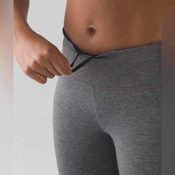 Lululemon Pace Rival Crop Heathered Black/Heathered Slate - Picture 2 of 16